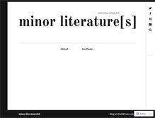 Tablet Screenshot of minorliteratures.com